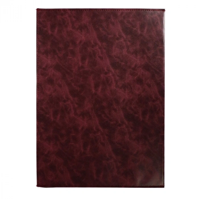 Art Elegant Suni Deri Cepli Yazı Altlığı 25x35cm Desenli Vişne