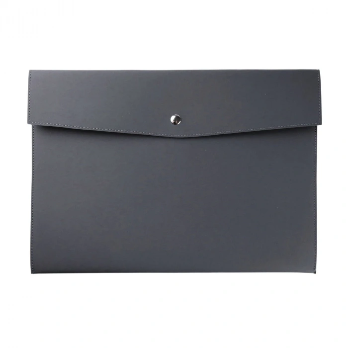 Art Elegant Suni Deri Zarf Dosya A4 Gri