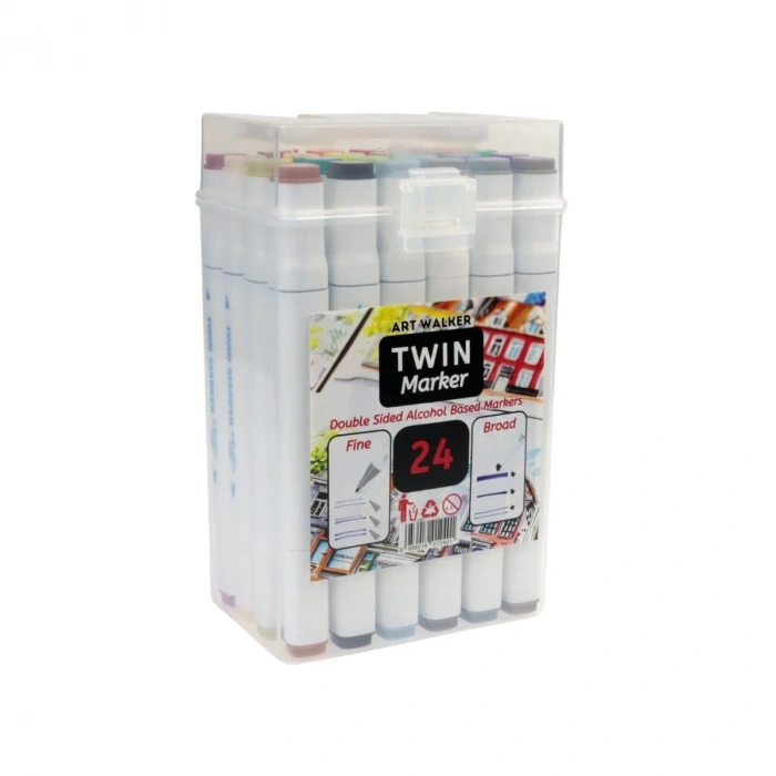 Art Walker Çantalı Twin Marker Seti 24lü