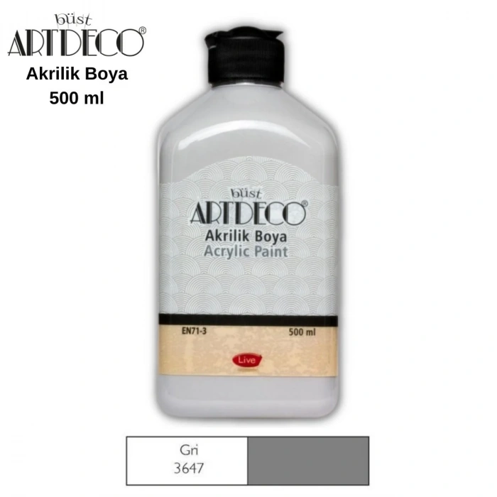 ARTDECO 70L AKRİLİK BOYA 3647 GRİ 500ml