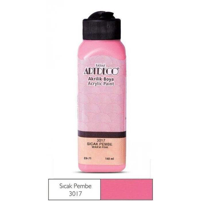 Artdeco Akrilik Boya 140 ml. 3017 SICAK PEMBE