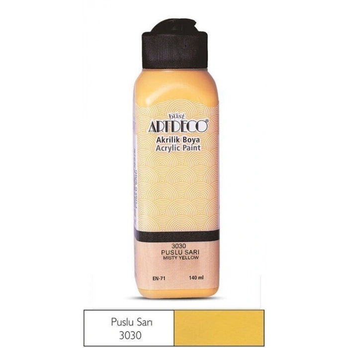 Artdeco Akrilik Boya 140 ml. 3030 PUSLU SARI