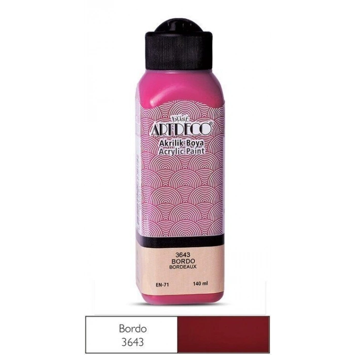 Artdeco Akrilik Boya 140 ml. 3643 BORDO