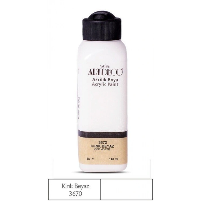 Artdeco Akrilik Boya 140 ml. 3670 KIRIK BEYAZ