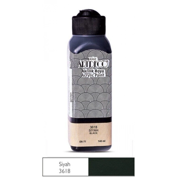 Artdeco Akrilik Boya 140 ml. 3618 SİYAH