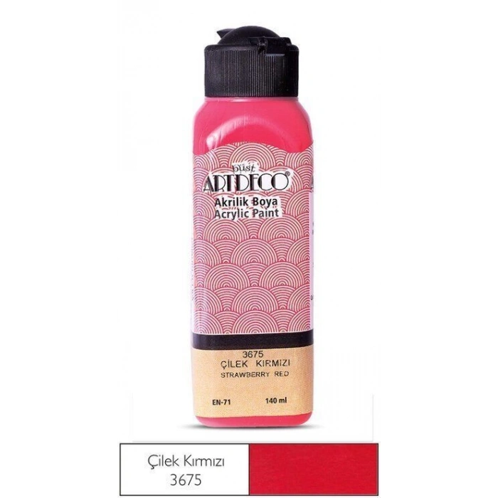 Artdeco Akrilik Boya 140 ml. 3675 ÇİLEK KIRMIZI