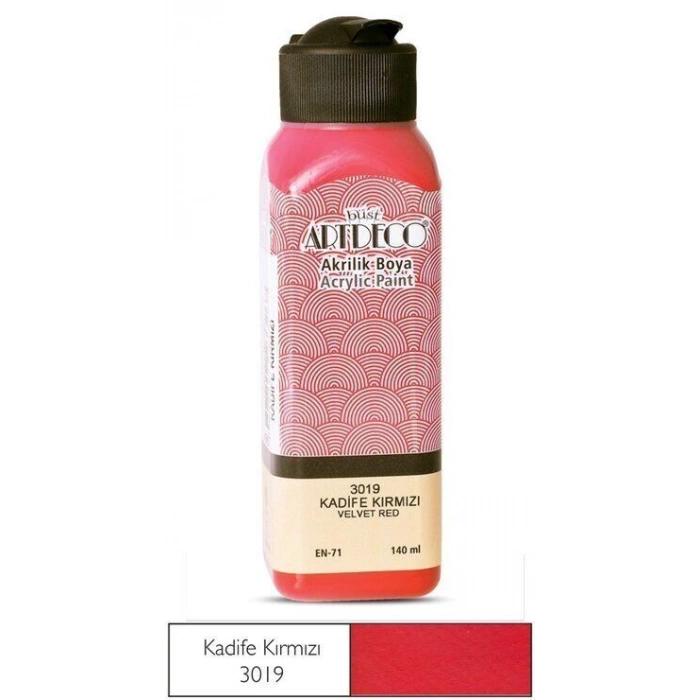 Artdeco Akrilik Boya 140 ml. 3019 KADİFE KIRMIZI