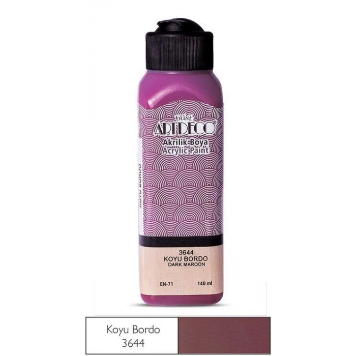 Artdeco Akrilik Boya 140 ml. 3644 KOYU BORDO