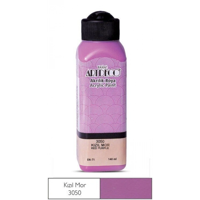 Artdeco Akrilik Boya 140 ml. 3050 KIZIL MOR