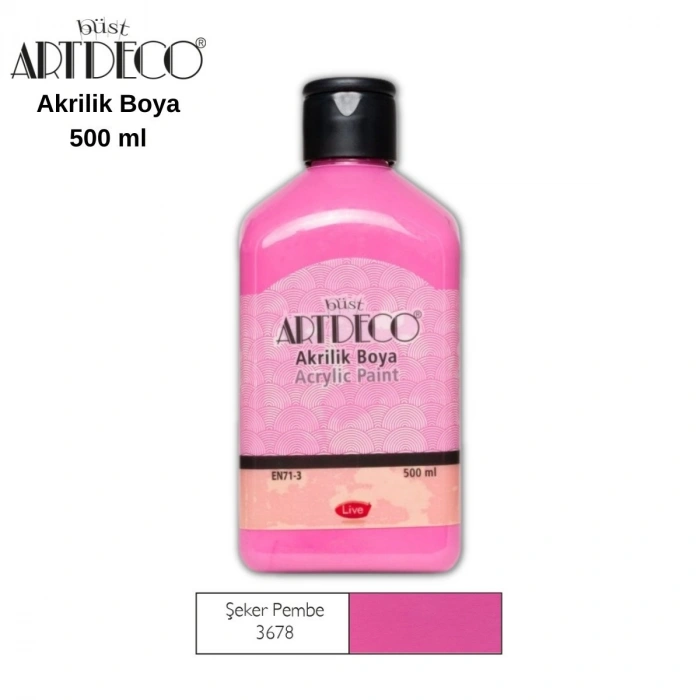 Artdeco Akrilik Boya 500ml 3678 Şeker Pembe