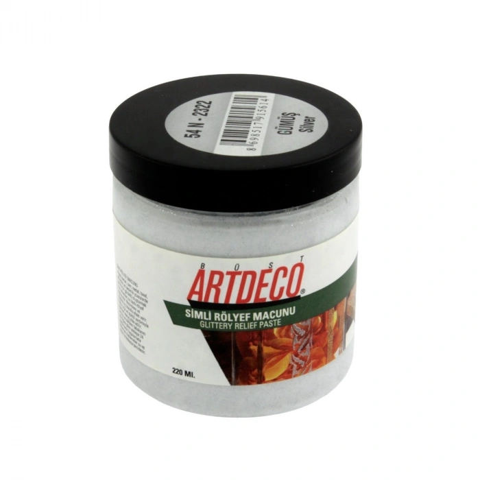 Artdeco Simli Rölyef Macunu 220ml 2322 Gümüş
