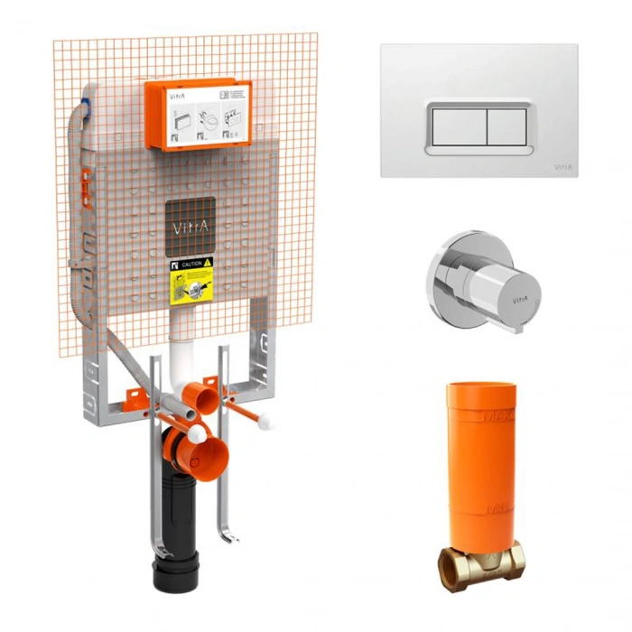 Artema Gömme Rezervuar Parlak Krom Panel Stop Valf