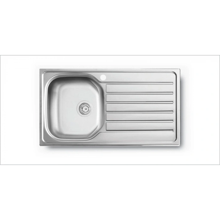 Artenova Ankastre Eviye Mat 1 Hazneli Damlalıklı Eviye (Sifon Dahil S-003) 500x860 mm (AE850)