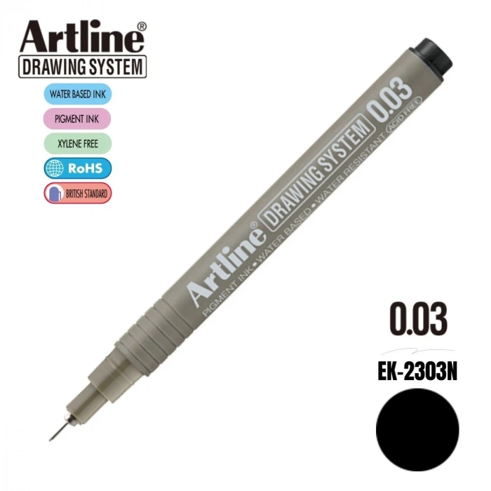 Artline Drawing System Teknik Çizim Kalemi 0.03 Siyah