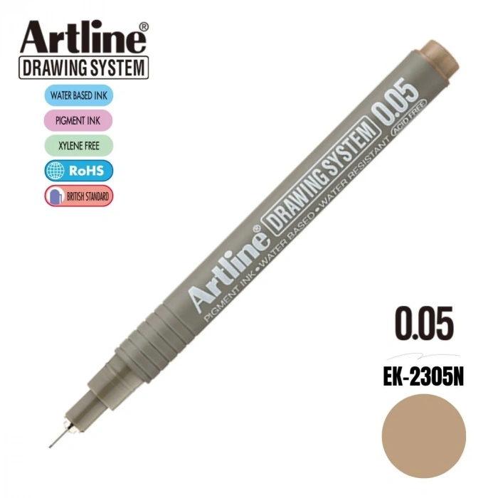 Artline Drawing System Teknik Çizim Kalemi 0.05 Pale Brown