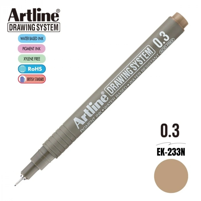 Artline Drawing System Teknik Çizim Kalemi 0.3 Pale Brown