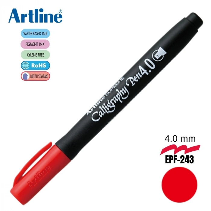 Artline Supreme Kaligrafi Kalemi 4.0 Kırmızı