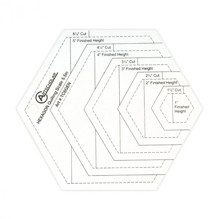 Artscholar Kapitone Şablonu Altıgen 13cm