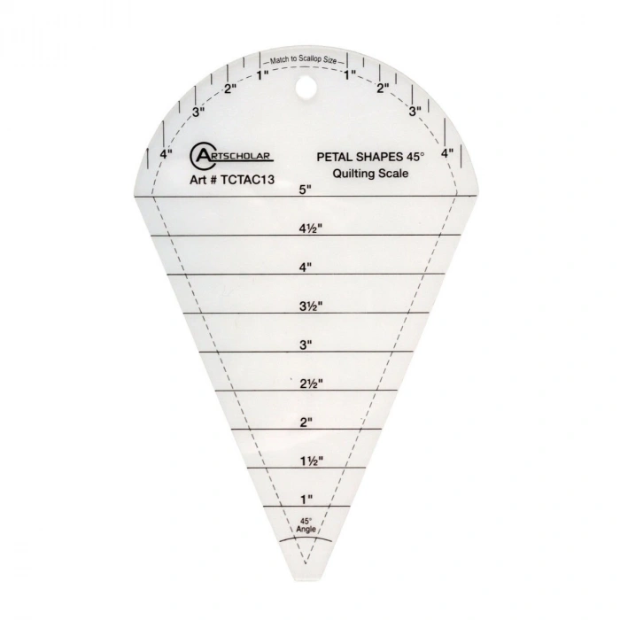 Artscholar Kapitone Şablonu Taç Yaprağı 45°