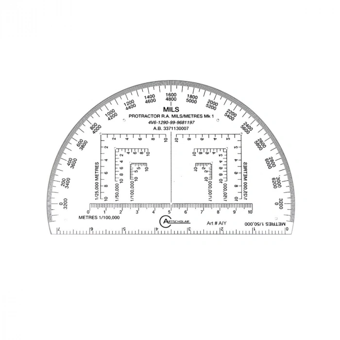 Artscholar Mils Askeri Ölçekli Şablon AİY