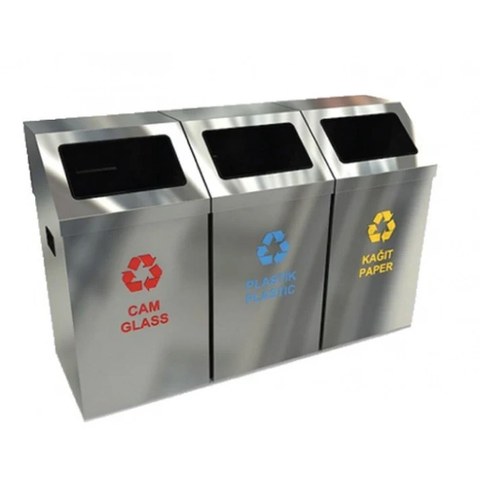 Ayrışım Kovası Krom 3lü Set ( Izgaralı )