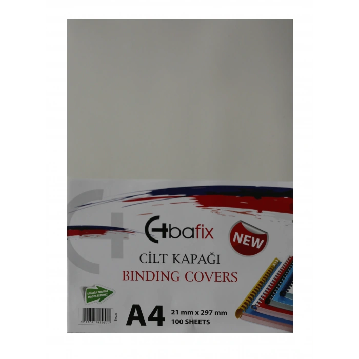 Bafix Cilt Kapağı Plastik Opak A4 160 MIC Beyaz