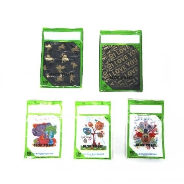 Baskılı El Geçme Blok Poşet 2 No 26x38 cm ( 3000 Adet )