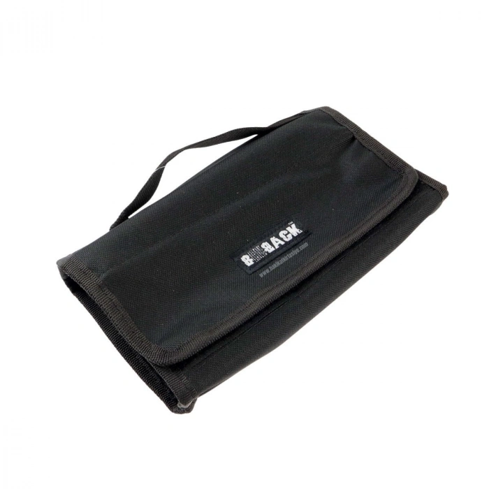 BBack 4 Gözlü Kalem Çantası Dörtgen Siyah