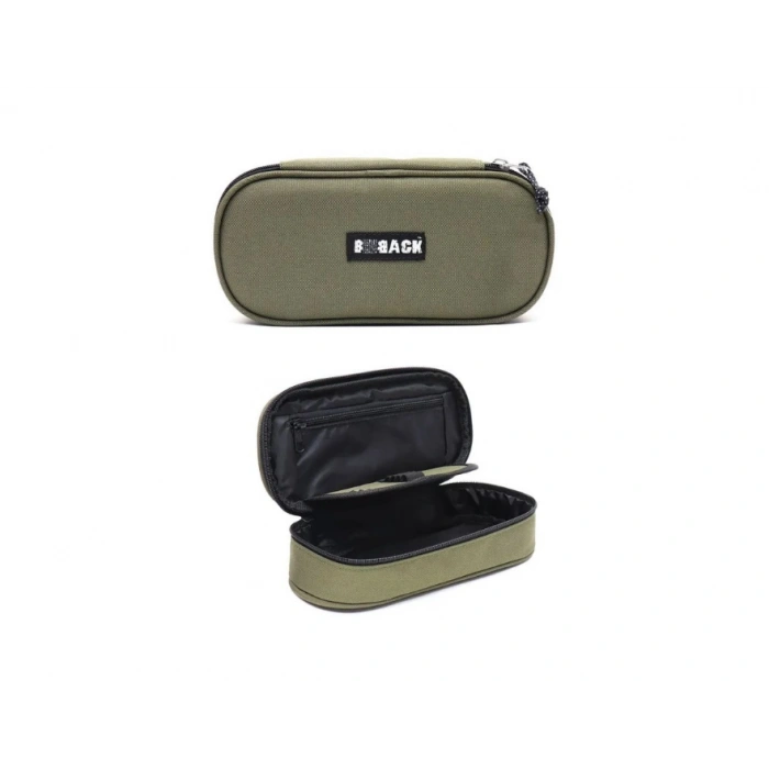 Bback Oval Kumaş Kalemlik / Kalem Kutusu HAKİ YEŞİL