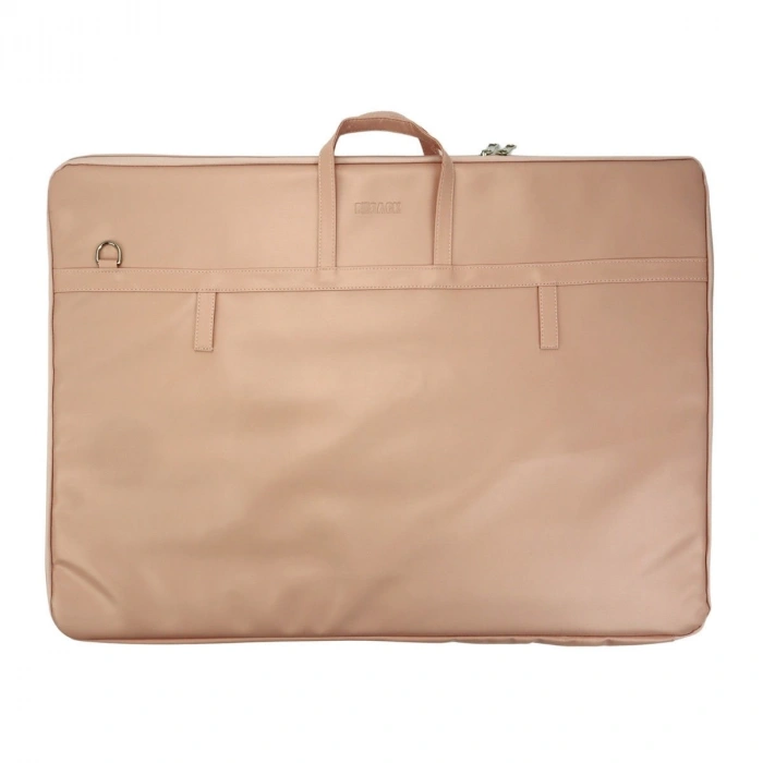 BBack Soft Deri Proje Çantası 55x75cm Pudra