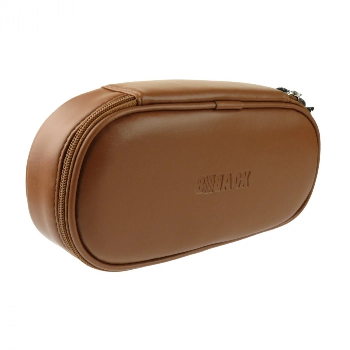 BBack Tek Bölmeli Fonksiyonel Kalem Çantası Deri Taba