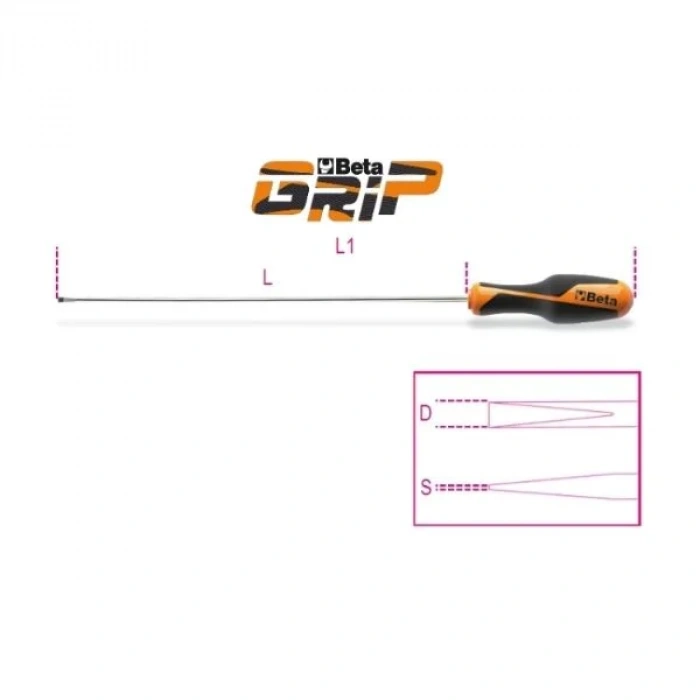 Beta Uzun Düz Tornavida 1264L 6,5X400