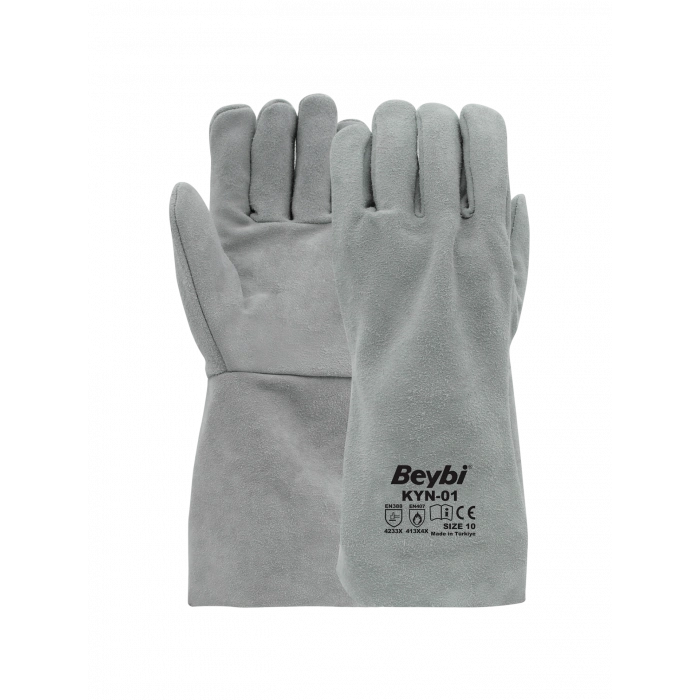 Beybi Eko Kaynakçı Deri İş Eldiveni Uzun Konç