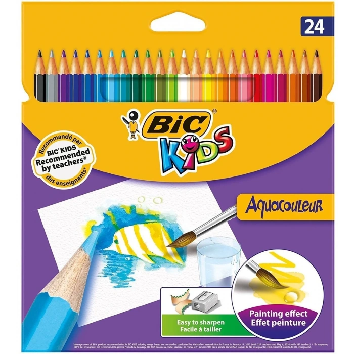 Bic Aquacouleur Kuru Sulu Boya 24 Renk Set