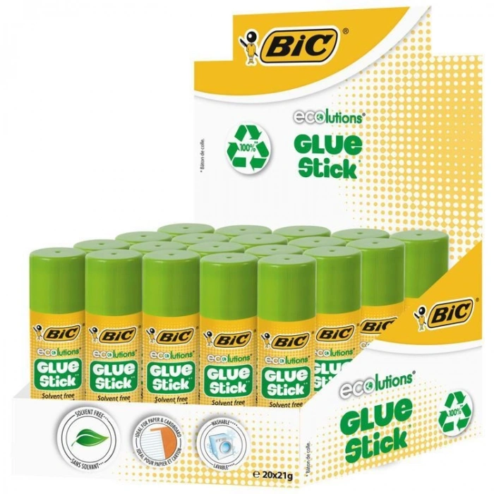 Bic Eco Solventsiz Stick Yapıştırıcı 21 gr. 20li Kutu