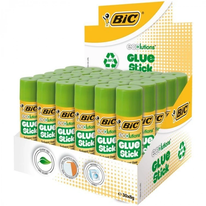 Bic Eco Solventsiz Stick Yapıştırıcı 8 gr. 30lu Kutu