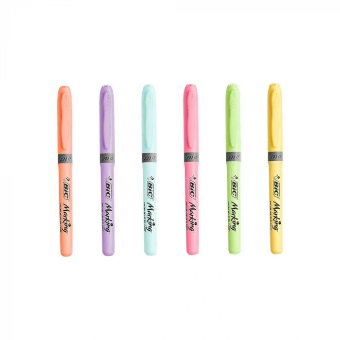 Bic Grip Fosforlu Kalem Pastel 6lı Set