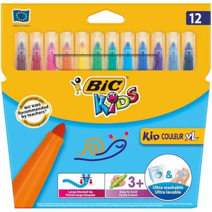Bic Kid Couleur XL Keçeli Boya Kalemi 12 Renk 828966