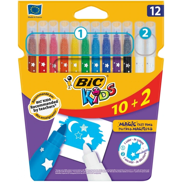Bic Kids Magic Silinebilir Keçeli Boya Kalemi 12 Renk