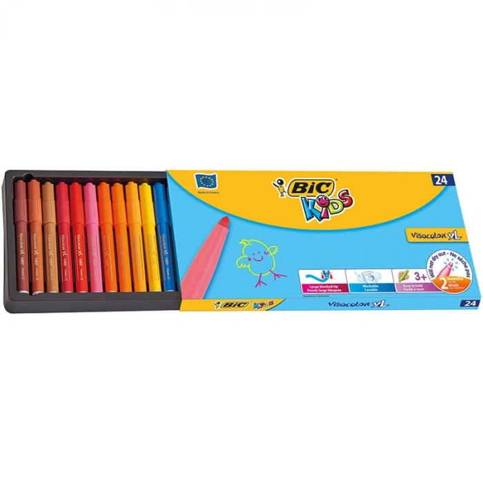 Bic Kids Visacolor XL Keçeli Boya Kalemi 24 Renk