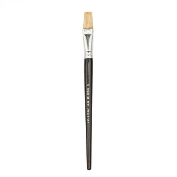 Bigpoint 358F Serisi Beyaz Doğal Kıl Düz Kesik Fırça No: 20