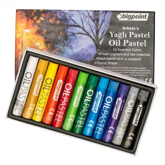 Bigpoint Artistss Yağlı (Oil) Pastel Boya Seti 12 Renk