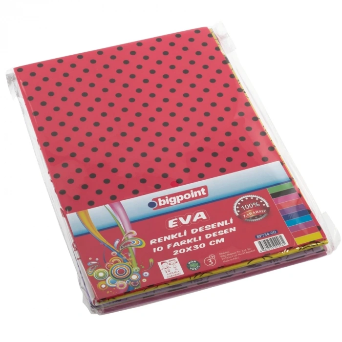 Bigpoint Baskılı Eva 20x30cm Karışık 10lu Paket