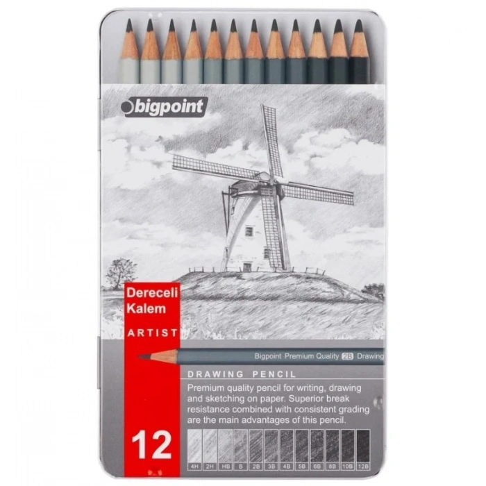 Bigpoint Dereceli Karakalem Seti 12li Bp947