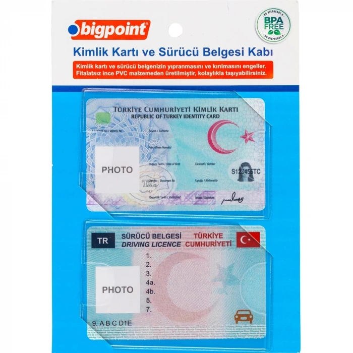 Bigpoint Kimlik-Sürücü Kart Kabı 2 Li Set BP671B