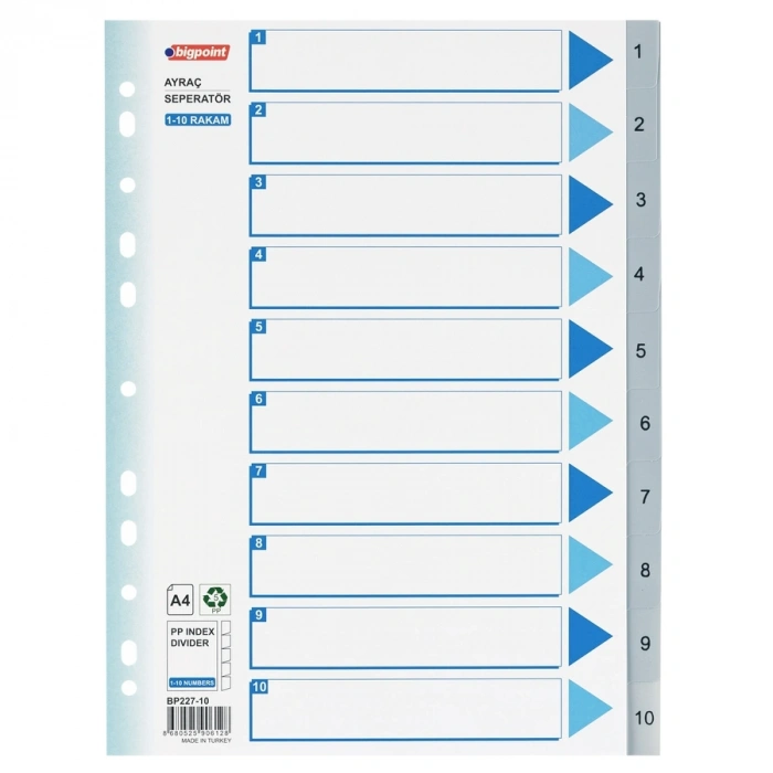 Bigpoint PP Seperatör 1-10 Rakamlı