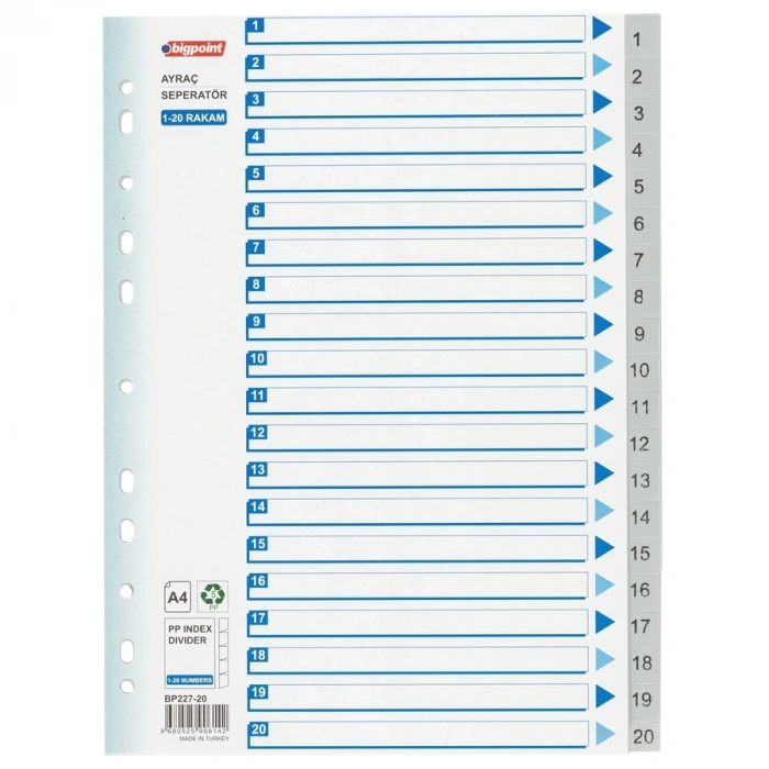 Bigpoint PP Seperatör 1-20 Rakamlı