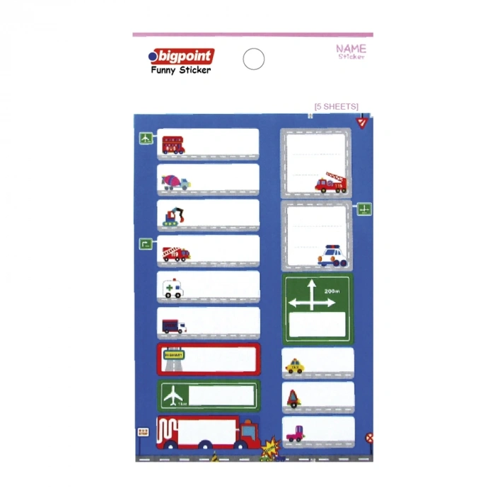 Bigpoint Sticker School Arabalar 5 Yaprak