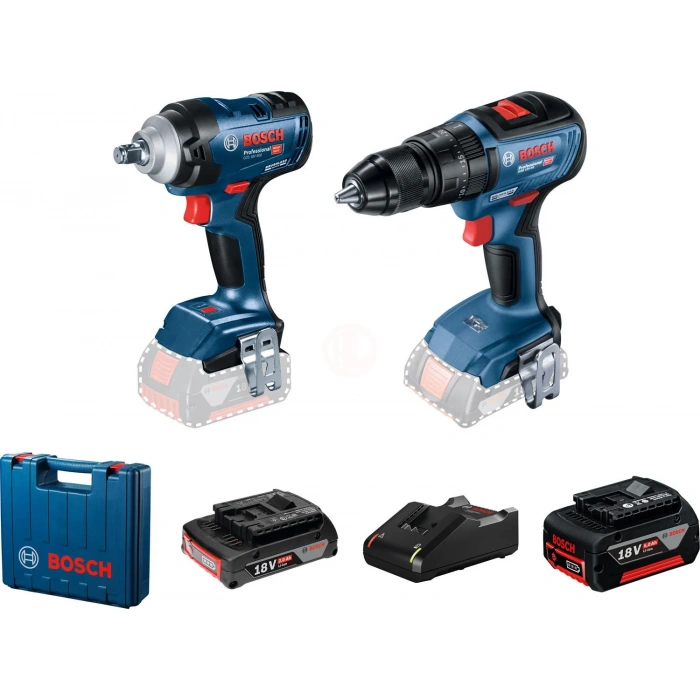 Bosch Akülü Makine Seti GDS 18V-400 + GSB 18V-50 (1 x 5,0 Ah + 1 x 2,0 Ah Akü) - 06019K0003