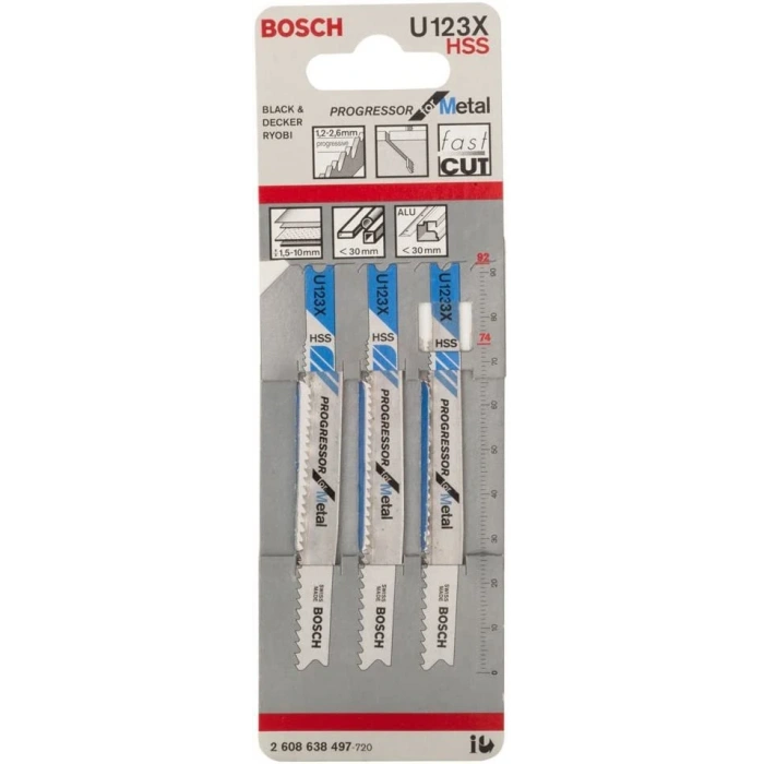 Bosch Dekupaj Testere Bıçağı Hss Metal U 123 3 Lü - 2608638497